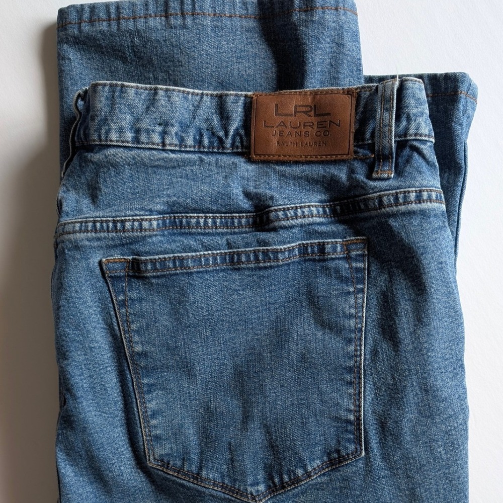 Lauren Ralph Lauren Jeans Co Blue Straight Leg Denim Pants Womens 20W
